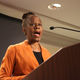 New York City first lady Chirlane McCray speaks at the National Action Network conference in New York City on April 18, 2018.
